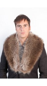 Raccoon fur collar - unisex